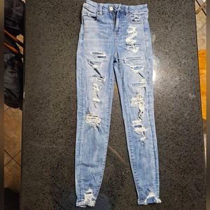 American Eagle Women's Next Level Stretch Distressed Jegging Jeans Size 00 Reg